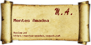 Mentes Amadea névjegykártya